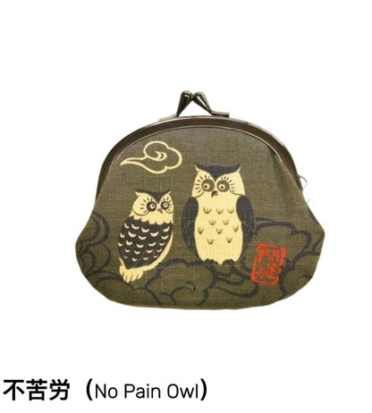【開運亭】3.3寸小銭入れ（がま口）福兎・福招き猫・厄除け鯰・不苦労・夫婦鯉（5種）