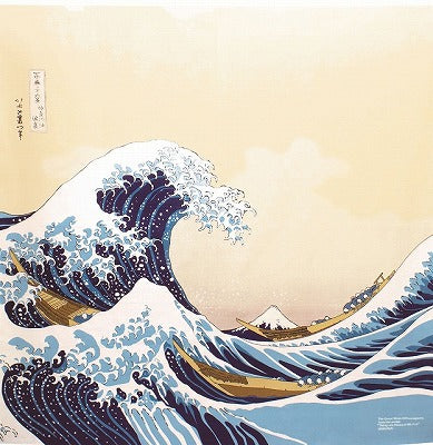 【三巾】波裏に富士（The Great Wave）